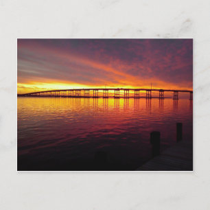 Carte Postale Pont de Morehead City au coucher du soleil