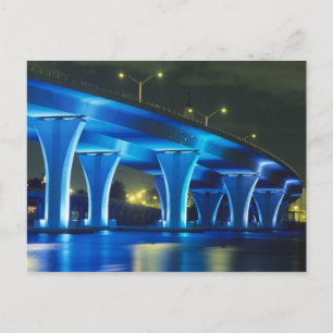 Carte Postale Pont de nuit à Port of Miami, Floride