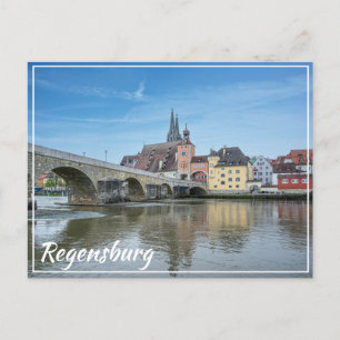 Carte Postale Pont de pierre à Ratisbonne, Allemagne