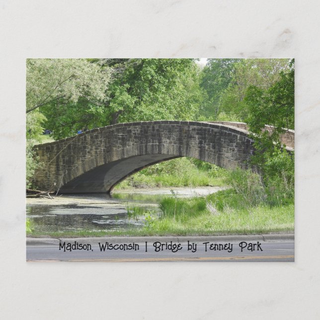 Carte Postale Pont de pierre de Tenney Park à Madison, Wisconsin (Devant)