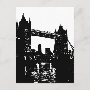 Carte Postale Pont de tour de Londres d'art de bruit