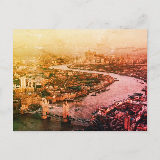 CARTE POSTALE PONT DE TOUR & RIVER THAMES VUE AÉRIENNE - LONDRES (Devant)