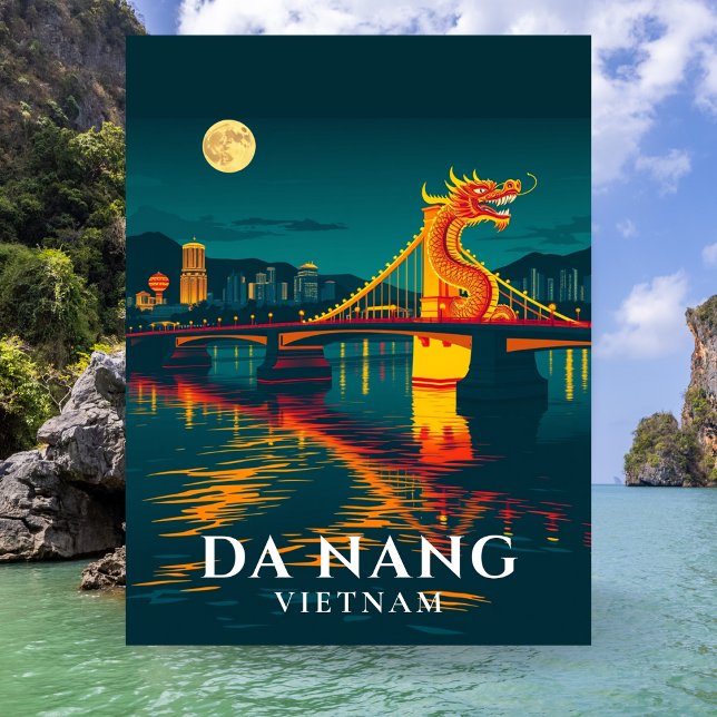 Carte Postale Pont du Dragon Da Nang Vietnam Voyage (Dragon Bridge Da Nang Vietnam Travel Postcard)
