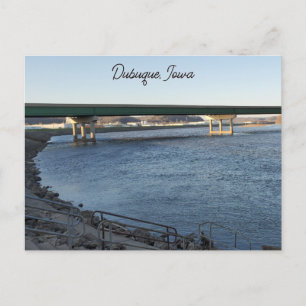 Carte Postale Pont du fleuve Mississippi à Dubuque Iowa