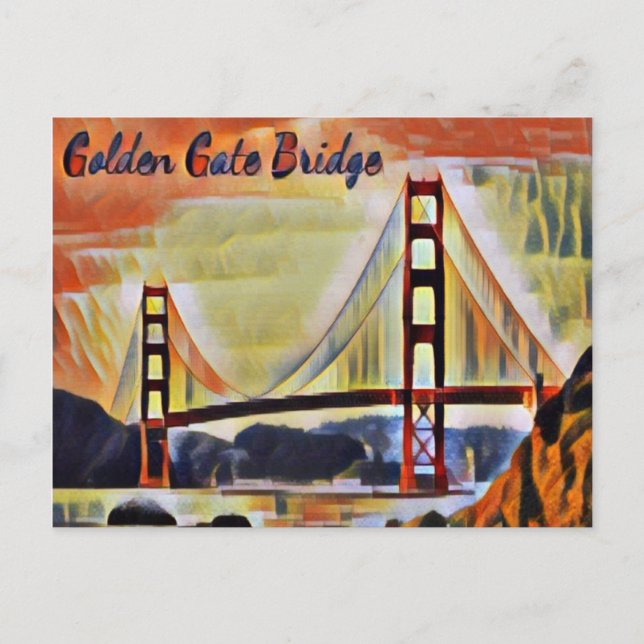Carte Postale Pont du Golden Gate de San Francisco (Devant)