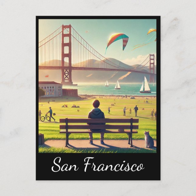 Carte Postale Pont du Golden Gate de San Francisco (Devant)