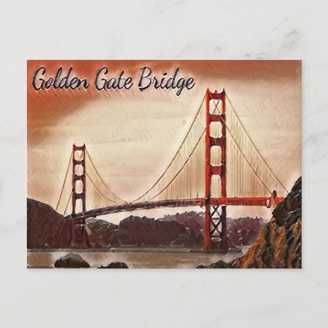 Carte Postale Pont du Golden Gate de San Francisco (Devant)