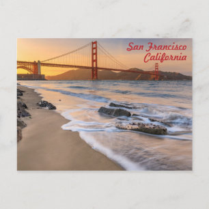 Carte Postale Pont du Golden Gate de San Francisco au coucher du