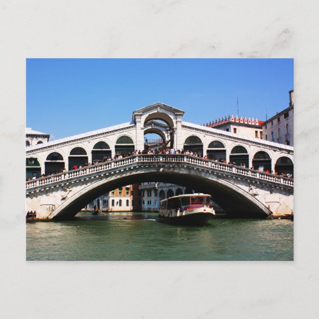 Carte Postale Pont du Rialto à Venise (Devant)
