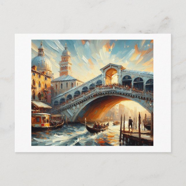 Carte Postale Pont du Rialto Venise (Devant)