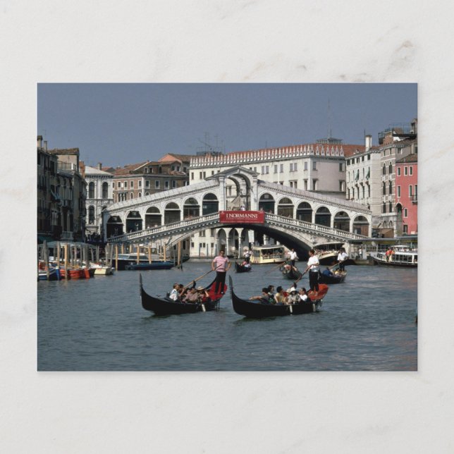 Carte Postale Pont du Rialto, Venise (Devant)