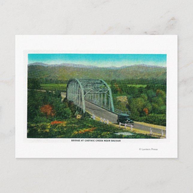 Carte Postale Pont du ruisseau Castaic près de Saugus (Devant)