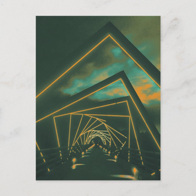 Carte Postale pont du sentier à haut-plateau (Devant)