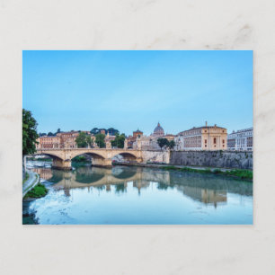 Carte Postale Pont Emanuele II et Basilique Saint-Pierre - Rome
