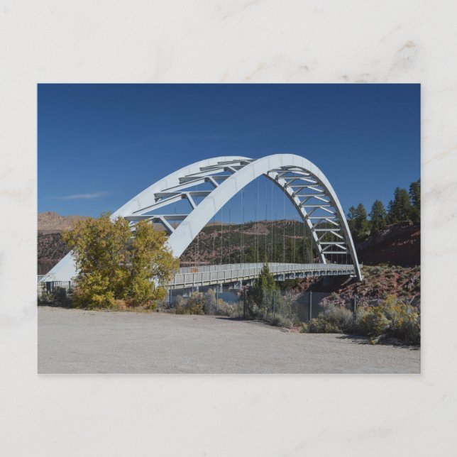 Carte Postale Pont emblématique au déversoir du lac Flaming Gorg (Devant)