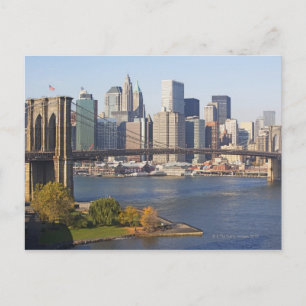 Carte Postale Pont et Cityscape