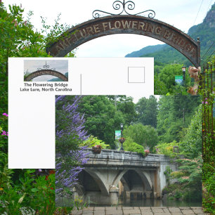 Carte Postale Pont fleuri de Lake Lure, photo de Caroline du Nor