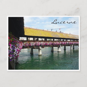 Carte Postale pont floral lucerne