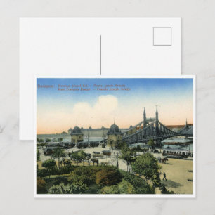 Carte Postale pont François-Joseph vintage Budapest Hongrie