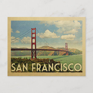 Carte Postale Pont Golden Gate de San Francisco Voyage Vintage