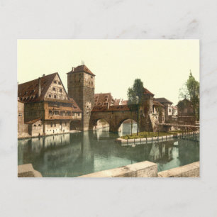 Carte Postale Pont Hangman, Nuremberg, Bavière, Allemagne