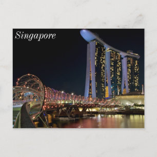 Carte Postale Pont Hélice de Singapour sur Marina Bay Sands