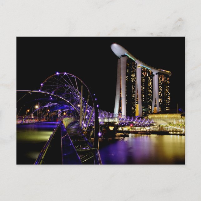 Carte Postale Pont Helix de Singapour (Devant)