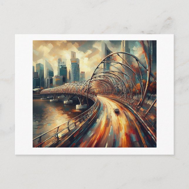 Carte Postale Pont Helix Singapour (Devant)