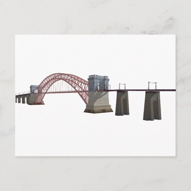 Carte Postale Pont Hell Gate : Modèle 3D : (Devant)