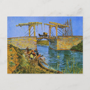 Carte Postale Pont Langlois Femmes Laver Van Gogh Art