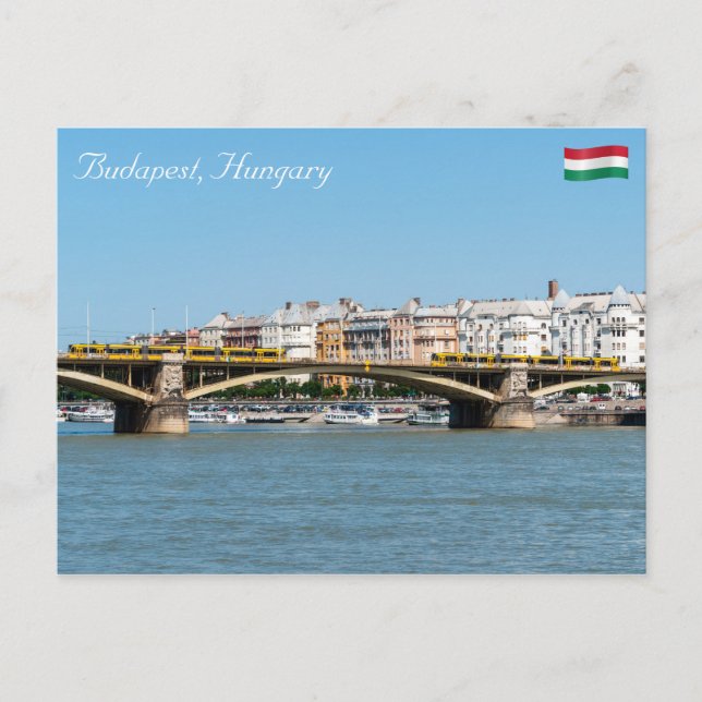 Carte Postale Pont Margaret à Budapest - Hongrie (Devant)
