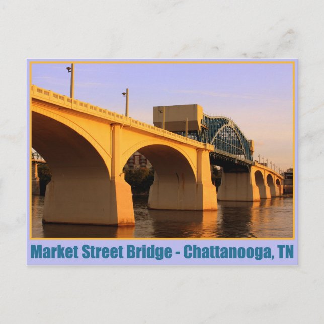 Carte Postale Pont Market Street - Chattanooga, TN (Devant)