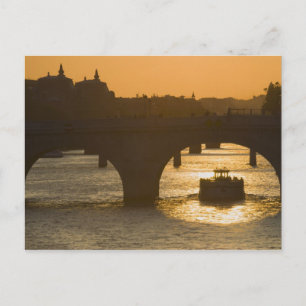 Carte Postale Pont Neuf, Seine, coucher de soleil, Paris, France