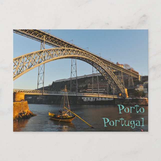 Carte Postale Pont Porto au-dessus du fleuve Douro. Portugal (Devant)