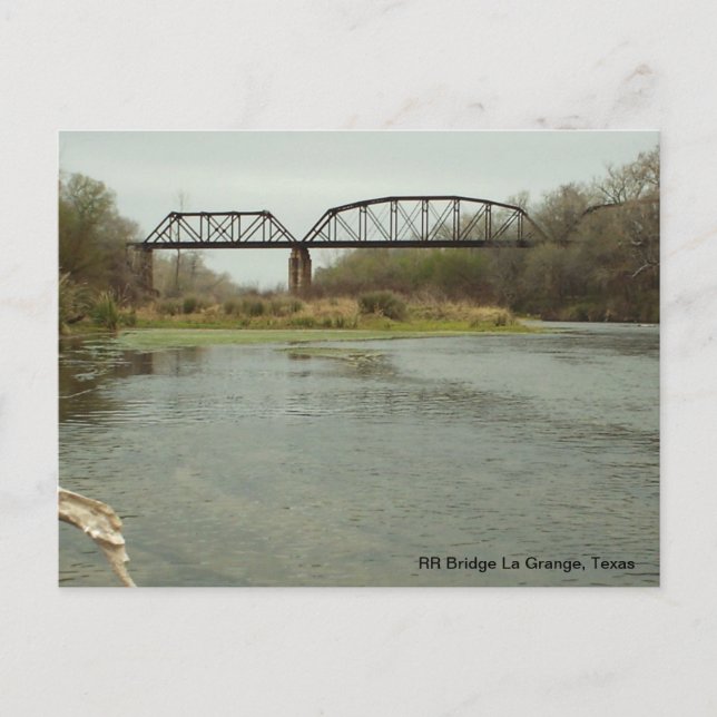Carte Postale Pont RR La Grange, Texas (Devant)