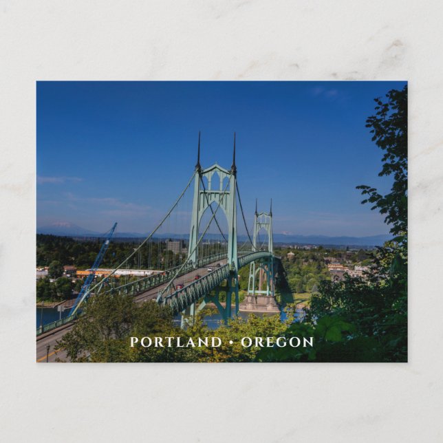 Carte Postale Pont St Johns| Oregon de Portland (Devant)