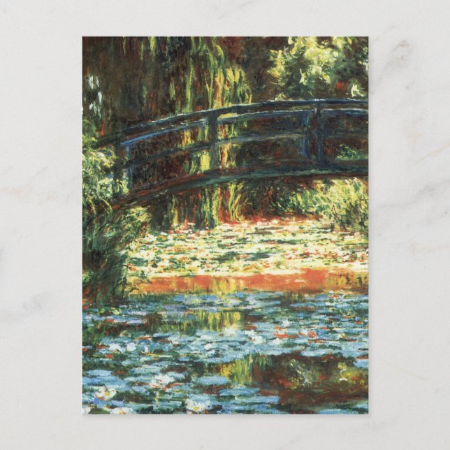 Carte Postale Pont sur l'étang Nénuphar par Claude Monet (Devant)