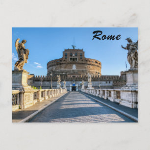 Carte Postale Ponte et Château Sant'Angelo - Rome, Italie