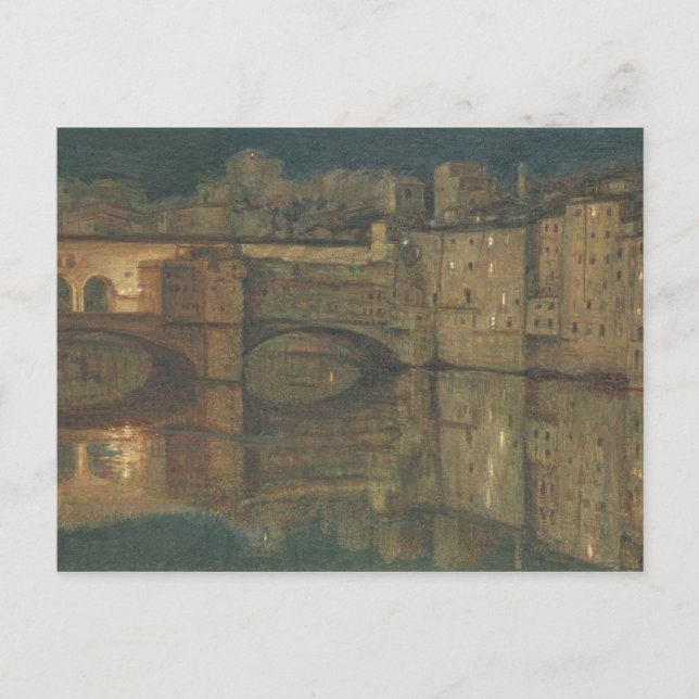 Carte Postale Ponte Vecchio, Florence (huile sur toile) (Devant)