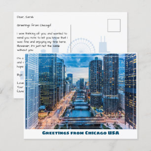 Carte Postale Ponts Chicago