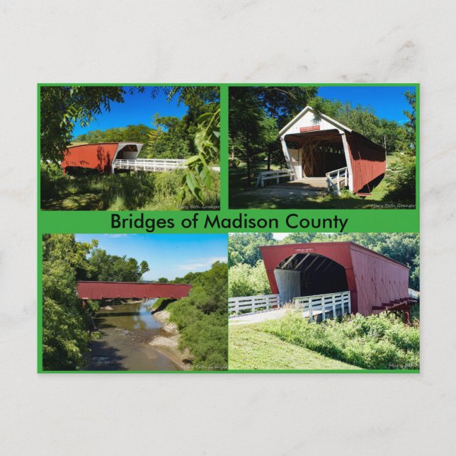 Carte Postale Ponts du comté de Madison (Devant)