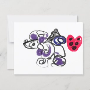 Carte Postale Poodé chaud