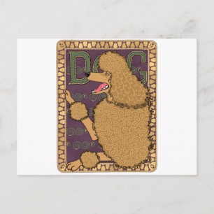 Carte Postale Poodle Art Nouveau
