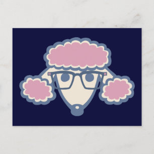 Carte Postale Poodle Nerd