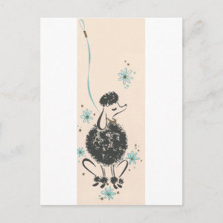 Carte Postale Poodle vintage