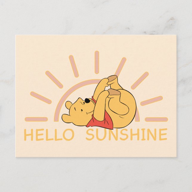 Carte Postale Pooh - Bonjour Sunshine (Devant)