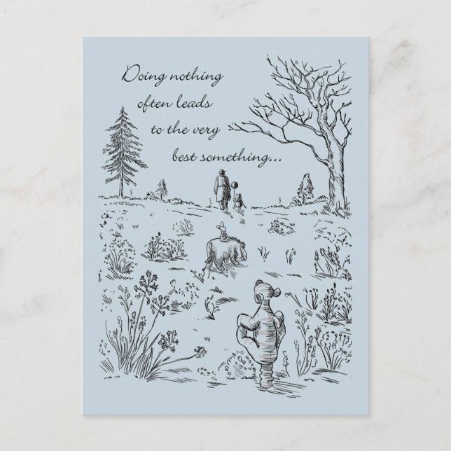 Carte Postale Pooh & Pals | Le Meilleur Devis Quelque Chose (Devant)