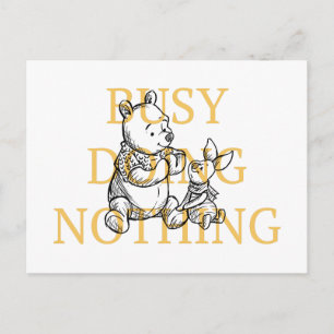 Carte Postale Pooh & Piglet Occupé Ne Pas Faire De Citation