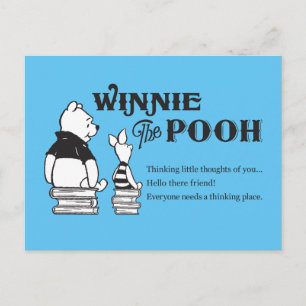 Carte Postale Pooh & Porcinet - Pensées Pleines de Vous