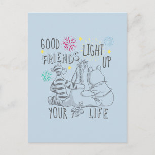 Carte Postale Pooh & ses amis   Des amis qui illuminent votre vi